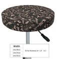 thumbnail image 4 of Fotbe Vintage Flowers Pattern Stool Covers Round,Waterproof Round Bar Stool Covers Bar Chair Covers Washable Stool Cushion Slipcover for 12-14 Inch Chair-14 inch, 4 of 7