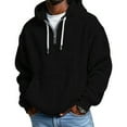 thumbnail image 3 of 2 Pack S-5X Plus Size Waffleknit Hoodies for Men Big & Tall Sweatshirts with Zipper and Front Pocket Pullover Long Sleeve Solid Color Athletic Hoodie Tops, 3 of 8