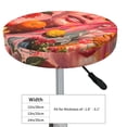 thumbnail image 4 of Balery Vibrant Floral Collage Portrait Round Bar Stool Seat Covers Velvet Fabric Adjustable Protects from Scratches and Stains for 14-17 Inch Chair-12 inch, 4 of 7