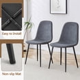 thumbnail image 6 of ExtraLco 5 Piece Round Dining Table Set for 4, 47.3 Inch Dining Table with Double Storage Shelf and Dark Gray Linen Chairs, 6 of 12