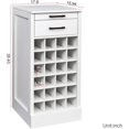 thumbnail image 2 of Brown Walnut Color Modular Wine bar Cabinet with Storage Shelves with Hutch for Dining Room (White + MDF-3), 2 of 8