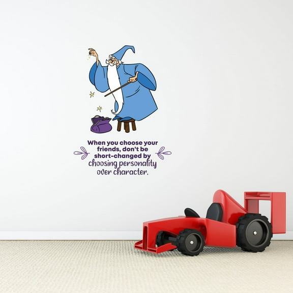 Friends Sword in the Stone Quote Cartoon Quotes Decors Wall Sticker Art Design Decal for Girls Boys Kids Room Bedroom Nursery Kindergarten Home Decor Stickers Wall Art Vinyl Decoration (20x12 inch)