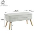 UIXE 40.92" Storage Ottoman Bench Bedroom Benches Storage Large Foot