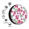 thumbnail image 4 of Naloa Watercolor Flowers PVC Leather Spare Tire Wheel Cover for Car Truck SUV Camper Trailer Universal Fit many size14 inch, 4 of 6