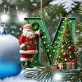 thumbnail image 4 of Coollooc 26 Letters Christmas Tree Decoration Pendant, Santa Claus Xmas Tree Christmas Tree Ornaments Personalized DIY Christmas Ornaments Christmas Decoration Xmas Tree Hanging Decor (Green), 4 of 4