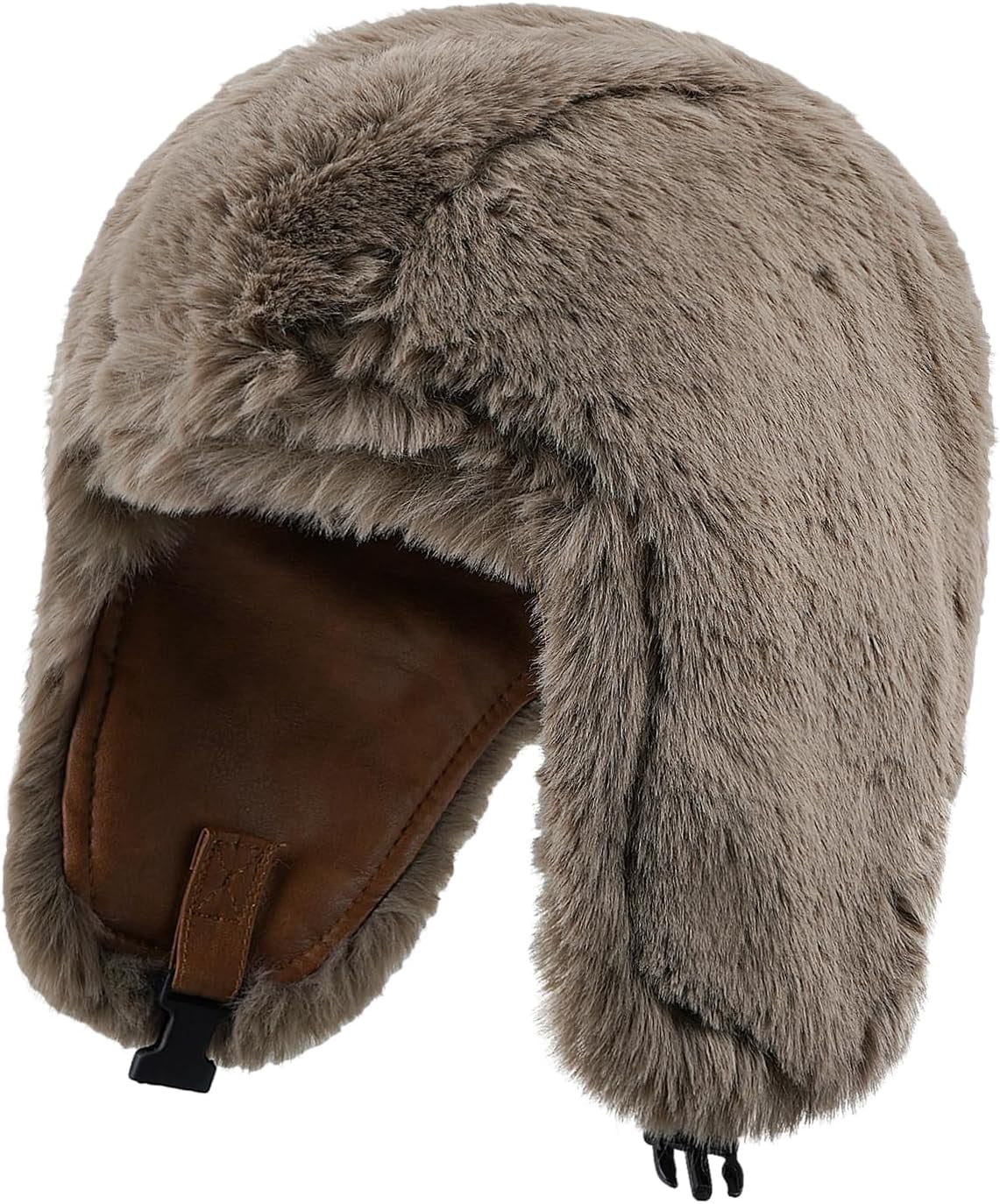 Zhengup Aviator Faux Leather Trapper Eskimo Earflap Hunting Hat Cold Weather Winter Gear Russian Ushanka Cossack Trooper Hat