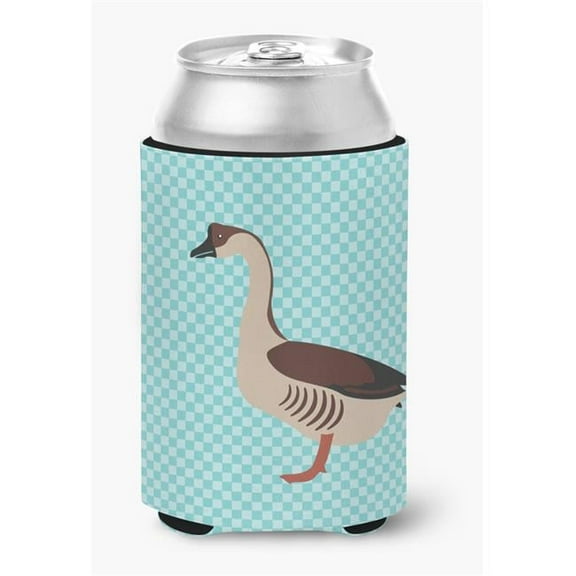 Chinese Goose Blue Check Can or Bottle Hugger