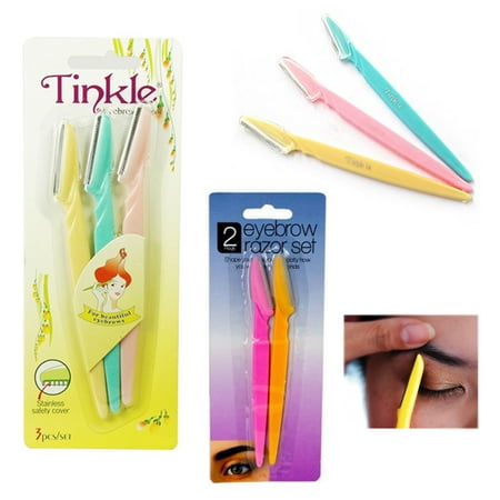 - 3pcs Face & Eyebrow Hair Removal Razors Trimmer Shaper Shaver Cosmetics New Save