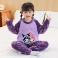 thumbnail image 1 of Conjunto de ropa de dormir para niños de lana de Coral grueso para niños y niñas, ropa para el hogar, conjunto de pijamas para niños de estilo invernal de Chi continental, 1 of 5