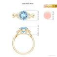 thumbnail image 5 of Angara Natural 1.6 Ct. Aquamarine Solitaire Ring in 14K Yellow Gold for Women (Ring Size: 9), 5 of 10
