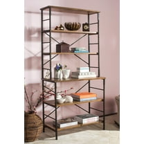 SAFAVIEH Brooke Industrial Rustic 6 Tier Etagere, Pewter/Brown