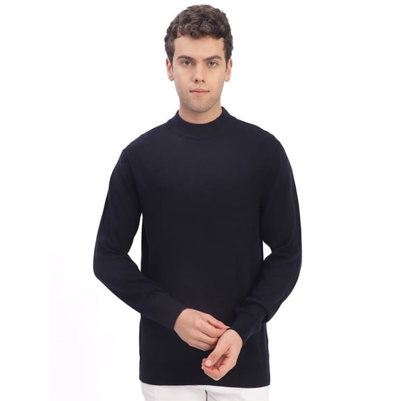 Cavardi Casual Men’s Turtle Neck Sweater – Navy | L