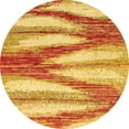 thumbnail image 1 of Ahgly Company Indoor Round Abstract Orange Red Abstract Area Rugs, 4' Round, 1 of 6