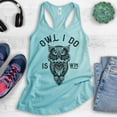 thumbnail image 2 of Owl I Do Is Win Tank Top, Ladies Racerback Tank Top, Owl Animal Pun Tank, Owl Graphic Tank, Owl Tank, Cancun, X-Large, 2 of 3