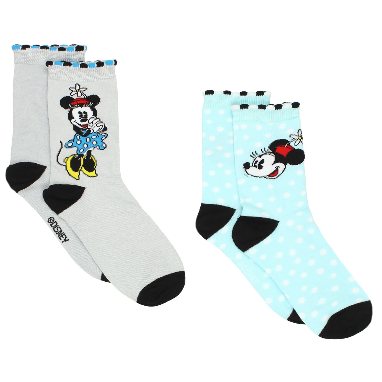 Big Kid/Teen/Adult Mickey Mouse Womens 2 pack Socks 
