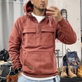 thumbnail image 2 of Tactical Hoodies for Men 2024 Full Zip Pullover Vintage Sweatshirt Casual Long Sleeve Cargo Hoodies with Pocket Fashion Solid Winter, 2 of 4
