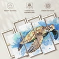 thumbnail image 6 of Elephant Stock Underwater Beige Turtle Wall Art - Horizontal Multi Panel Canvas - Living Room Wall Decor - Animal Multi Panel - White And Yellow Decor - 75" x 48", 6 of 8