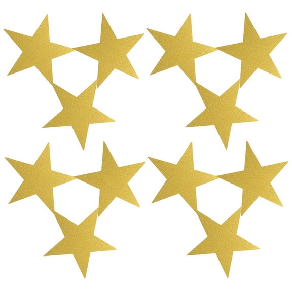 OULII 80Pcs Glitter Paper Star Cutouts for Bulletin Board Classroom Craft Decorations