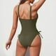 thumbnail image 3 of Traje de baño de moda para mujer, traje de baño con cuello en V y tirantes, traje de baño de nailon para mujer, 3 of 4