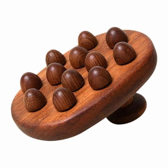 koolsoo 5xWooden Massage Body Brush Relaxation Handheld for Body Contouring Waist Neck 5 Pcs
