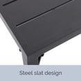 thumbnail image 5 of My Texas House Cambria 67" Steel Outdoor Dining Table, Black, 5 of 10