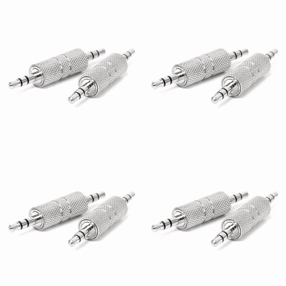 8pcs 3.5mm Stereo Male to 3.5mm Male Headphone Audio Adapter Jack Coupler Connector