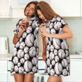 thumbnail image 4 of Vsdgher Motif Baseball Mignon Chemise de Nuit à Manches Courtes Col Rond Robe de Nuit Confortable à Volants, 4 of 6