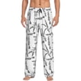 thumbnail image 2 of Kdxio Lavender Flowers Print Men's Sleep Pajama Pant Lounge Pants with Pockets, 2 of 8