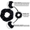 thumbnail image 4 of Ksopiavobs 12 Pieces Hair Scrunchies Velvet Elastics Scrunchy Bobbles Soft Hair Bands Hair Ties (Black), 4 of 6