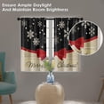 thumbnail image 6 of Christmas Snowflakes Kitchen Curtains Winter Window Curtains Over Sink Set of 2, Black Vintage Rod Pocket Short Tier Curtains for Kitchen, Merry Christmas Small Kitchen Decor (26x36 Inch), 6 of 6