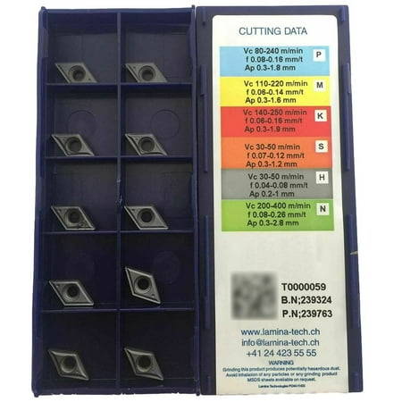 

Fule 10pcs DCMT 21.51 -NN DCMT 070204 NN indexable turning Carbide Insert for steel