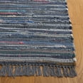 thumbnail image 6 of SAFAVIEH Rag Robynne Striped Cotton Area Rug, Ink/Multi, 4' x 4' Square, 6 of 14