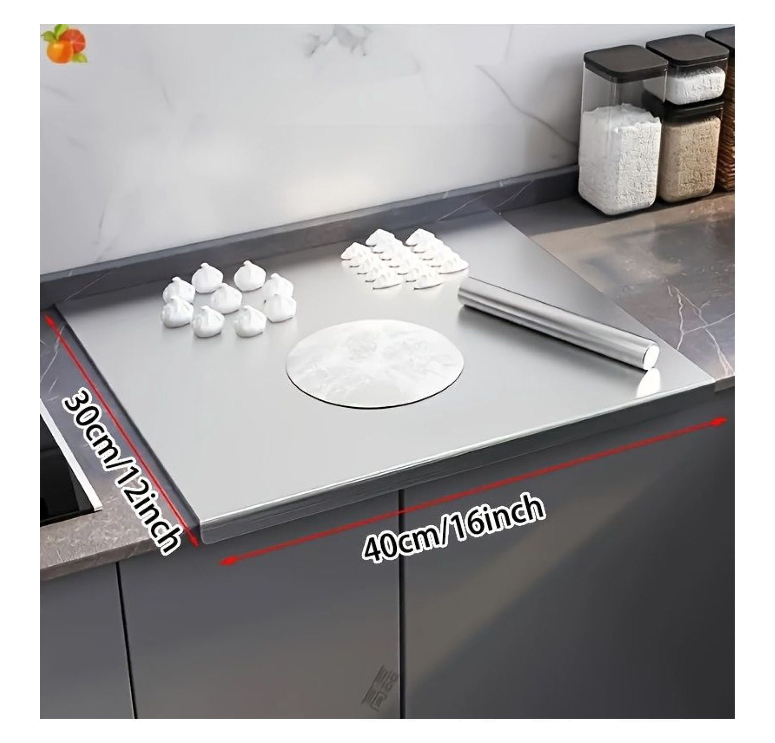 Stainless Steel Cutting Board XXL - 304 Food Grade, Anti-Slip, Mildew Proof