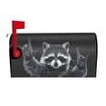 thumbnail image 2 of PHELIKA Funny Raccoon 06 Magnetic Mailbox Covers Post Letter Box Cover Standard Size 25.5"H x 21"W, 2 of 8