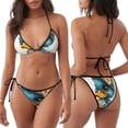 thumbnail image 3 of Balery Cute Sunflower Blue Duck Pijama Estampado Bikini de Dos Piezas para Mujer - Conjunto de Bikini Ajustable Sexy y Cómodo para Playa, 3 of 6