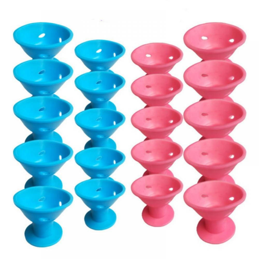 10 Pcs Magic Hair Rollers - No Clip Silicone Curlers Professional Hair Style Tools Accessories No Heat No Damage to Hair