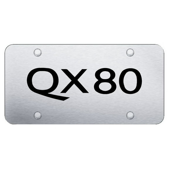 Infiniti QX80 Laser Etched Logo License Plate (Chrome)