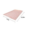 thumbnail image 2 of PureCasa Polyester Plush Area Rug Non-Slip Carpet, Comfortable Soft Fluffy Throw Floor Carpets for Living Room Bedroom, Solid Color Modern Style Home Decor Shag Area Rugs, 31"x63", 1PC, Pink, 2 of 6