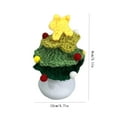 thumbnail image 3 of Gcvizuso Christmas Tree, Christmas Tree Decorations, Knitted Mini Simulated Christmas Tree Potted Plant Knitted With Colorful Plush Balls Suitable For Car And Home Office Classroom Three Colors, 3 of 3