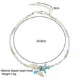 thumbnail image 2 of Anklet "Starfish" Anklet Foot Chain - Modern Precious Jewelry Turquoise Noble NEW, 2 of 3