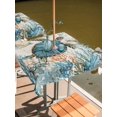 thumbnail image 2 of Square Outdoor Tablecloth with Umbrella Hole Ocean Turtle Outside Table Cloth Waterproof Patio Table Cover Coastal Nautical Coral Starfish Blue Zipper Tablecloths for Picnic Party Camping 60x60 Inch, 2 of 8