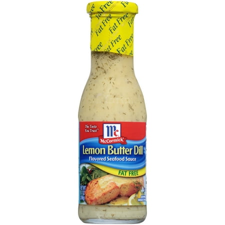 (2 Pack) McCormick Golden Dipt Lemon Butter Dill Fat Free Seafood Sauce, 8.7 fl