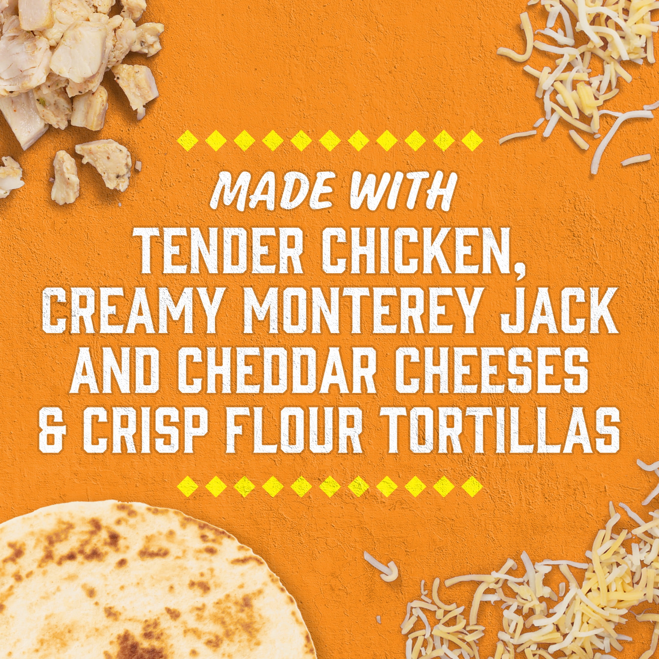Delimex Char-Grilled Chicken Crispy Quesadillas, 8 oz box