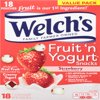 Welch's, Made With Real Fruit Fruit Snacks, Strawberry Fruit N Yogurt, .7 oz, 18 Count