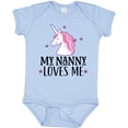 thumbnail image 3 of Inktastic My Nanny Loves Me Unicorn Girls Baby Bodysuit, 3 of 5