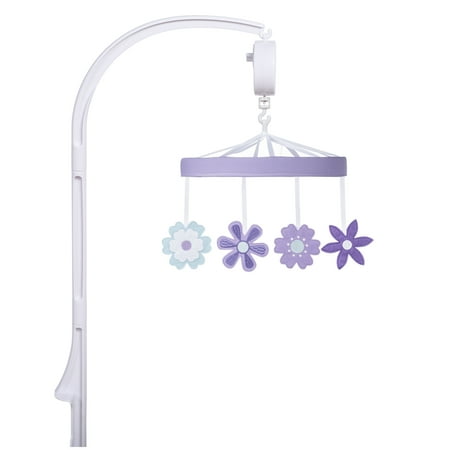 UPC: 0846216066207 | Sammy & Lou Lilac Flowers Musical Crib Mobile