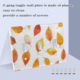 thumbnail image 3 of Yayeee Toggle Light Switch Wall Plate 2-Gang 4.56"x4.48" Decorative Outlet Cover, Orange Leaves, 3 of 7