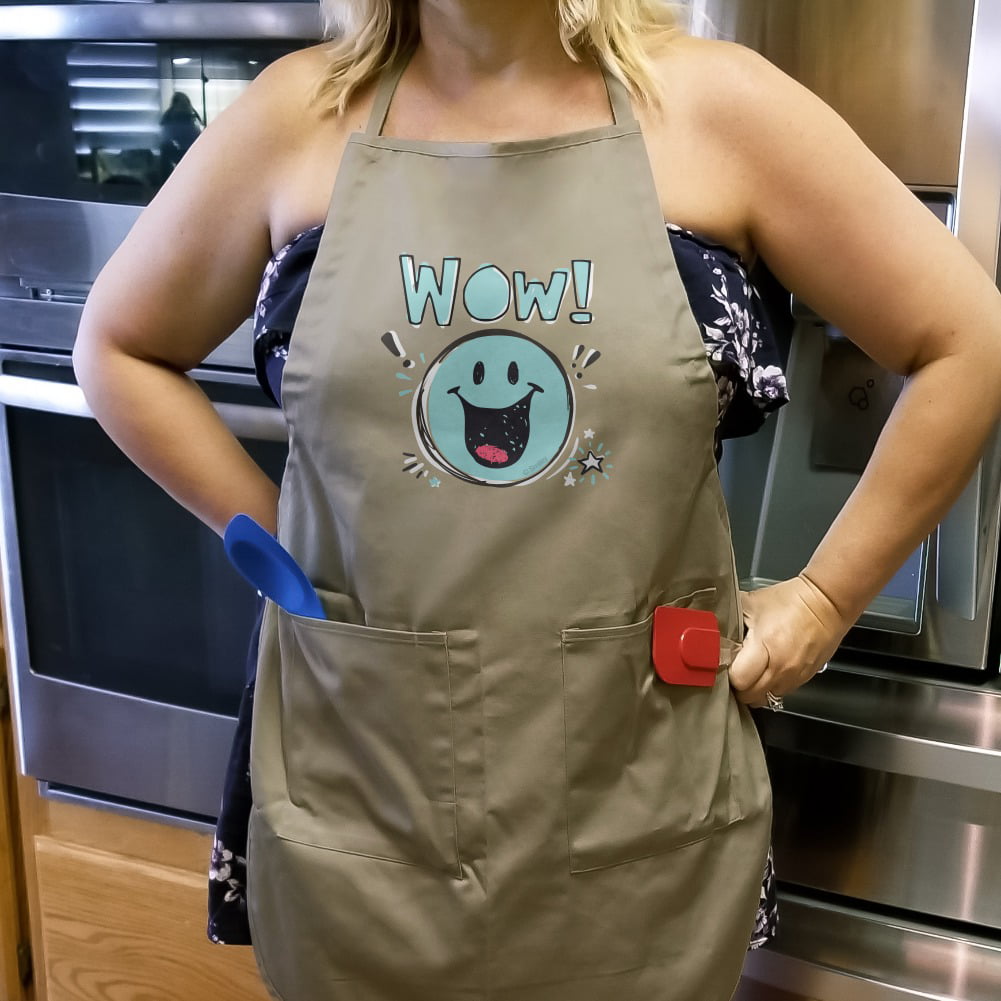 Be Happy Smiley Face with Stars Officially Licensed Apron with Pockets 