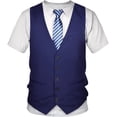 thumbnail image 1 of "Xishao Camiseta de verano para hombre, con estampado 3D, diseño de moño y moño en 3D, divertido, a la moda, retro, manga corta" Xishao ropa, 1 of 2