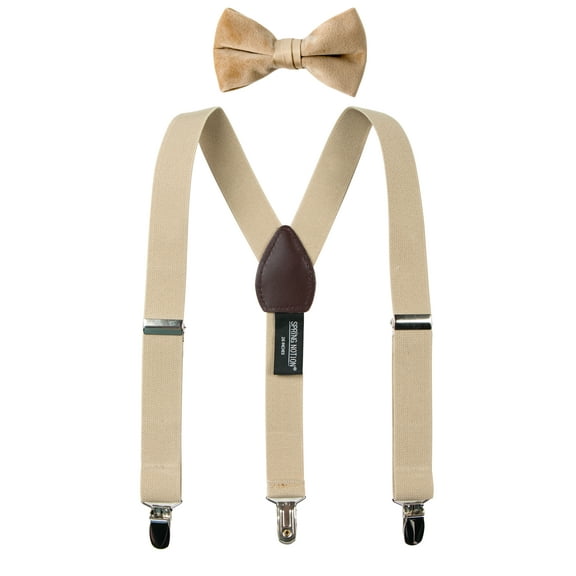 Spring Notion Boys' Suspender and Velvet Bow Tie Set